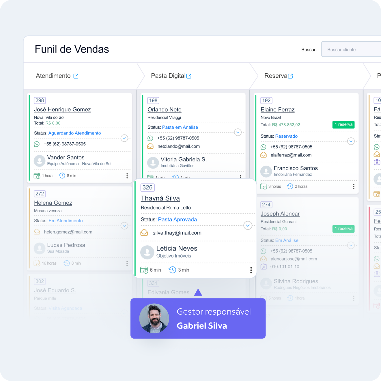 O Facilita CRM como núcleo da operação