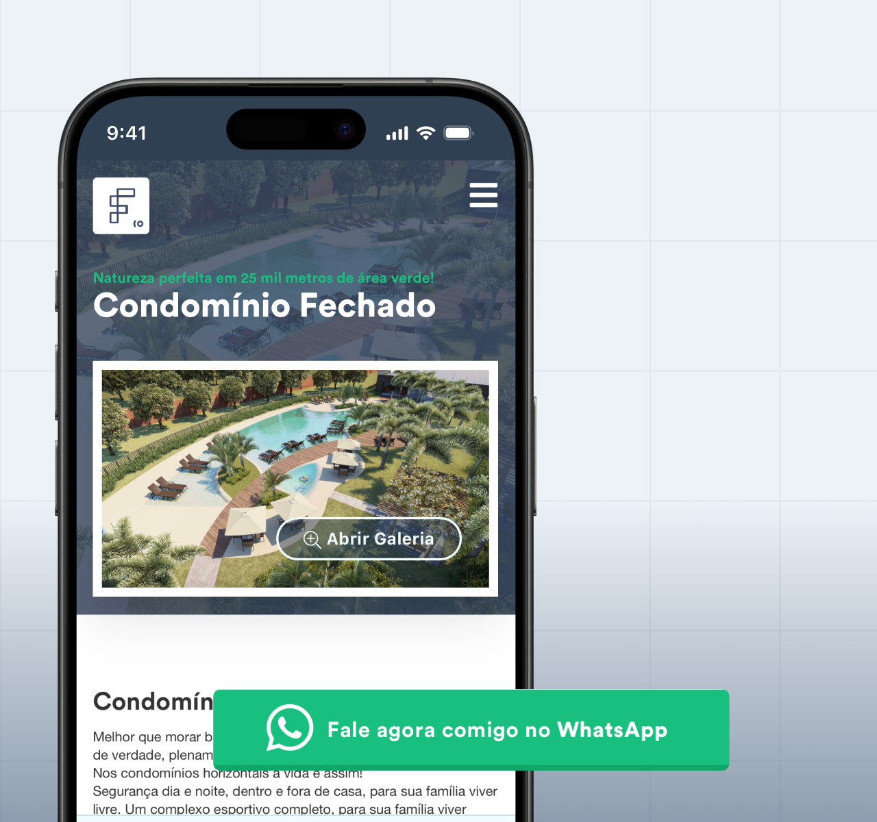 Venda padronizada com vitrine profissional para cada corretor
