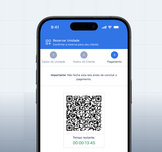 Pagamento via PIX para concluir a reserva com agilidade
